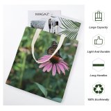 yanfind Great Martin Canvas Tote Bag Double Butterfly Insect Invertebrate Monarch Chicago Il Usa Plant Asteraceae Flower Echinacea white-style1 38×41cm