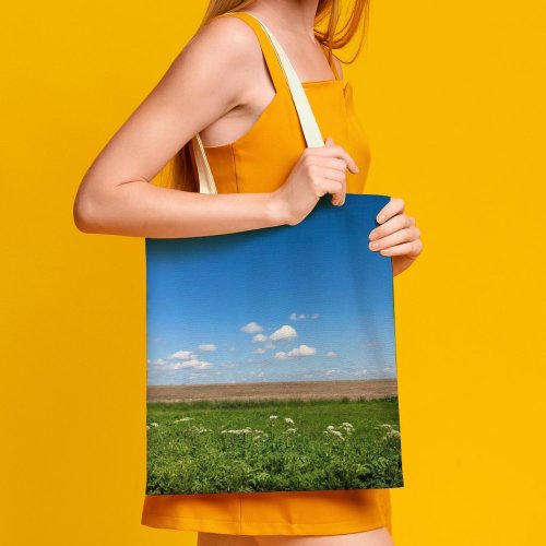 yanfind Great Martin Canvas Tote Bag Double Field Grassland Outdoors Landscape Land Красноярск Россия Savanna Countryside Scenery Farm Meadow white-style1 38×41cm