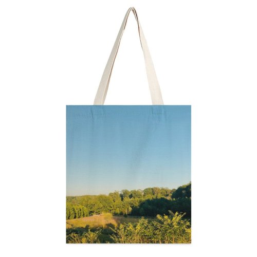 yanfind Great Martin Canvas Tote Bag Double Field Grassland Outdoors Countryside Farm Rural Meadow Pasture Ranch Grazing Plant Tree white-style1 38×41cm