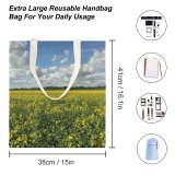 yanfind Great Martin Canvas Tote Bag Double Field Grassland Outdoors Countryside Farm Meadow Rural Azure Sky Creative Commons white-style1 38×41cm