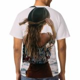 yanfind Adult Full Print T-shirts (men And Women) Admire Anonymous Bare Shoulders Bay Sky Blurred Endless Faceless Female Flying