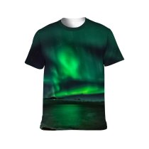 yanfind Adult Full Print T-shirts (men And Women) Amazing Astronomy Atmosphere Aurora Borealis Breathtaking Calm Coast Coastline Dark Destination Evening