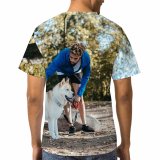 yanfind Adult Full Print T-shirts (men And Women) Adorable Affection Beard Blurred Caress Charming Chordate Cute Dog Enjoy Ethnic