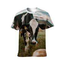 yanfind Adult Full Print T-shirts (men And Women) Agriculture Blurred Country Countryside Cow Farm Farmland Field Flora Grass Grassland