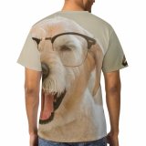 yanfind Adult Full Print T-shirts (men And Women) Adorable Portrait Home Bed Bedroom Reading Canidae Comfort Cozy Cute Dog