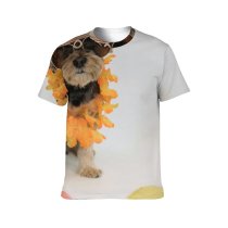yanfind Adult Full Print T-shirts (men And Women) Adorable Alone Ball Calm Clever Comfort Dog Floor Fluff Friendly Idyllic