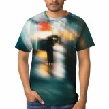 yanfind Adult Full Print T-shirts (men And Women) Alone Anonymous Building City Colorful Construction Dark Defocused District Dusk Evening