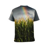yanfind Adult Full Print T-shirts (men And Women) Agriculture Corn Crop Dark Clouds Sky Farm Field Growth Landscape Outdoors Overcast