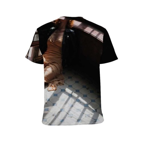 yanfind Adult Full Print T-shirts (men And Women) Aged Anonymous Architecture Banister Damaged Light Fashion Female Flight Stairs Grungy Handrail
