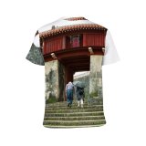 yanfind Adult Full Print T-shirts (men And Women) Aged Ancient Anonymous Architecture Castle Space Couple Exterior Facade Faceless From