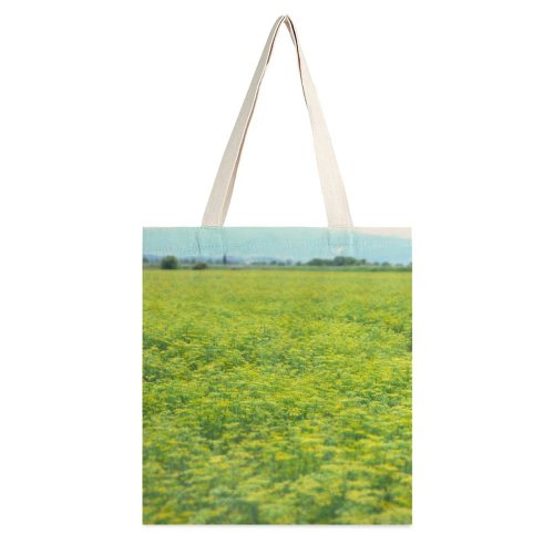 yanfind Great Martin Canvas Tote Bag Double Field Grassland Outdoors Countryside Farm Meadow Rural Agriculture Mustard Building Landscape Land white-style1 38×41cm