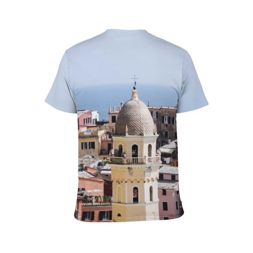 yanfind Adult Full Print T-shirts (men And Women) Accommodation Aged Architecture Beach Building Coast Colorful Construction Destination District Dwell Estate