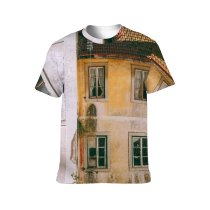 yanfind Adult Full Print T-shirts (men And Women) Aged Architecture Blot Sky Building City Complex Construction Curtain District Dwell Exterior