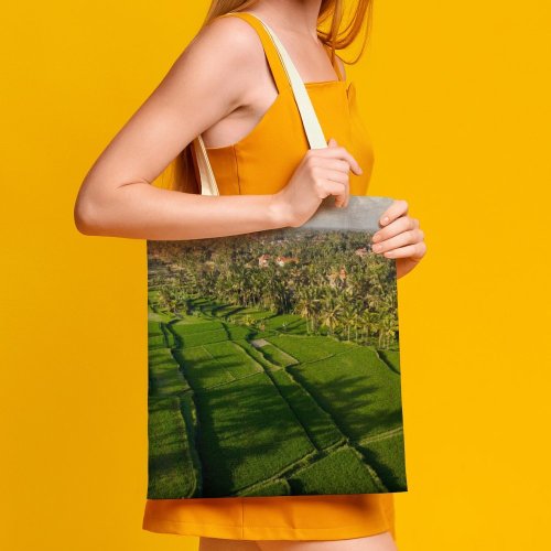 yanfind Great Martin Canvas Tote Bag Double Field Grassland Outdoors Countryside Paddy Landscape Agriculture Plant Vegetation Scenery Land South white-style1 38×41cm