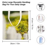 yanfind Great Martin Canvas Tote Bag Double Fence Picket Sad Dead Old Autumn Withered Leaf Plant Stock white-style1 38×41cm