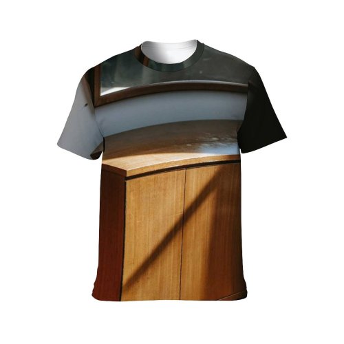 yanfind Adult Full Print T-shirts (men And Women) Aged Desk Empty Floor Grow Home Idyllic Mirror Natural