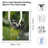 yanfind Great Martin Canvas Tote Bag Double Butterfly Insect Invertebrate Bee Honey FALSE Zebra Longwing Stock white-style1 38×41cm