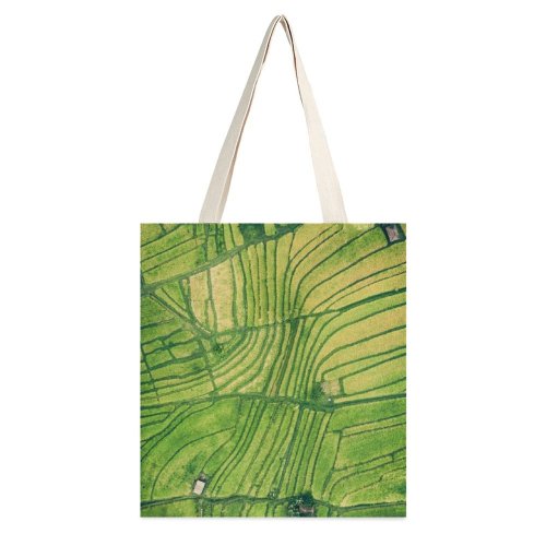 yanfind Great Martin Canvas Tote Bag Double Field Grassland Outdoors Texture Plant Landscape HQ Countryside Paddy Vegetation Scenery Spring white-style1 38×41cm