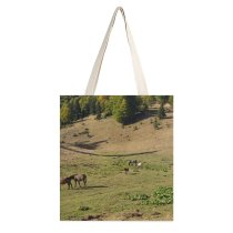yanfind Great Martin Canvas Tote Bag Double Field Grassland Outdoors Horse Countryside Farm Meadow Pasture Ranch Rural Grazing Bog white-style1 38×41cm