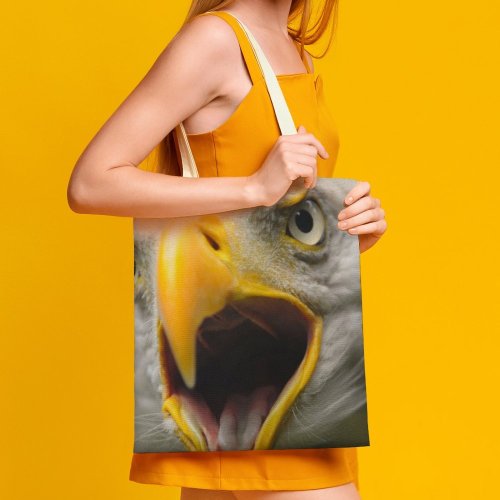 yanfind Great Martin Canvas Tote Bag Double Eagle Birds Beak Bald Angry Face Birdlife Squawk Tounge Feather white-style1 38×41cm