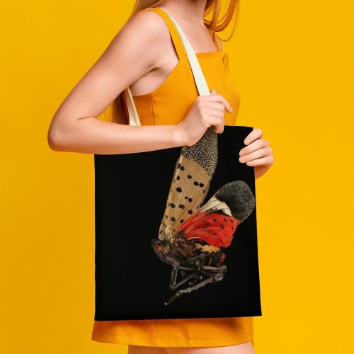 yanfind Great Martin Canvas Tote Bag Double Butterfly Insect Invertebrate Electrical Device Microphone Stock white-style1 38×41cm