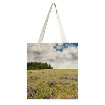 yanfind Great Martin Canvas Tote Bag Double Field Grassland Outdoors Countryside Farm Meadow Rural Sky Plant Flower Summer white-style1 38×41cm
