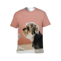 yanfind Adult Full Print T-shirts (men And Women) Adorable Home Attentive Friend Bubble Calm Carefree Creature Curious