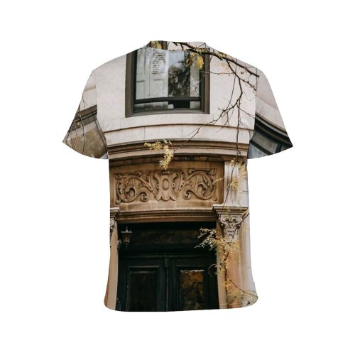yanfind Adult Full Print T-shirts (men And Women) Accommodation Aged Apartment Architecture Building City Column Condominium Construction Daylight