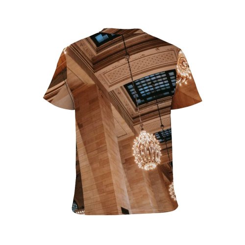 yanfind Adult Full Print T-shirts (men And Women) Aged America Architecture Attract Brick Wall Building Ceiling Chandelier Classic Column Construction