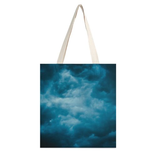 yanfind Great Martin Canvas Tote Bag Double Cloud Sky Outdoors Hanoi Storm Abstract Minimal Atmosphere Light Thunderstorm white-style1 38×41cm