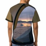 yanfind Adult Full Print T-shirts (men And Women) Adventure Beach Boat Camp Cliff Coast Coastline Countryside Door Evening Expedition Explore