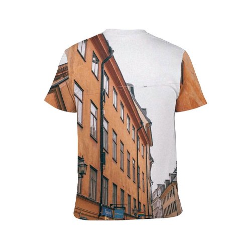 yanfind Adult Full Print T-shirts (men And Women) Accommodation Aged Architecture Area Brick Building City Classic Construction Curve Daytime Destination