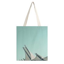 yanfind Great Martin Canvas Tote Bag Double Building Heathrow Airport Longford United Sky Roof Architecture Urban Shapes white-style1 38×41cm