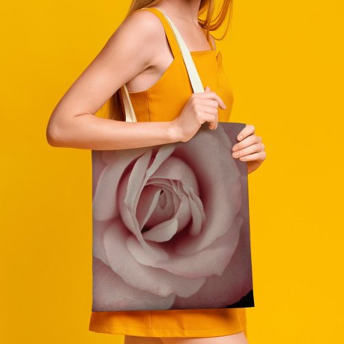 yanfind Great Martin Canvas Tote Bag Double Flower Plant Rose Grey Public Domain white-style1 38×41cm