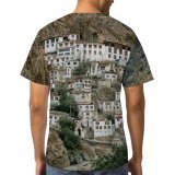 yanfind Adult Full Print T-shirts (men And Women) Aged Ancient Architecture Attract Belief Buddhism Buddhist Calm Destination Faith