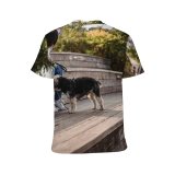 yanfind Adult Full Print T-shirts (men And Women) Affection Anonymous Bonding Calm Casual Charming Child Childhood City Cute Dog