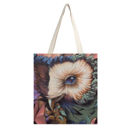 yanfind Great Martin Canvas Tote Bag Double Doll Toys Art Skin Beak Street Mural Leaves Birds Comics Grey white-style1 38×41cm