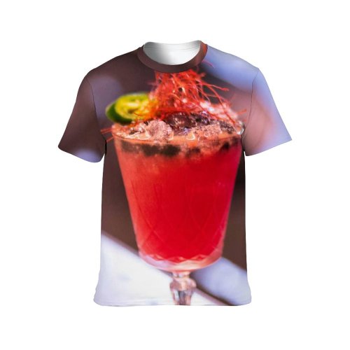 yanfind Adult Full Print T-shirts (men And Women) Alcohol Alcoholic Beverage Bokeh Cocktail Glass Cool Depth Field Drinks Focus