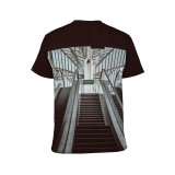 yanfind Adult Full Print T-shirts (men And Women) Aluminum Architecture Building City Construction Contemporary Daylight Design Development Entrance Escalator