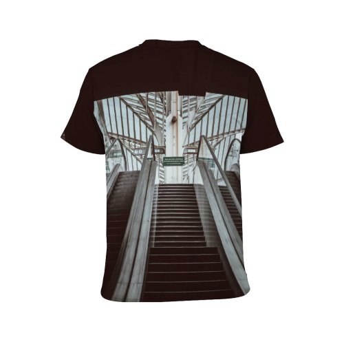 yanfind Adult Full Print T-shirts (men And Women) Aluminum Architecture Building City Construction Contemporary Daylight Design Development Entrance Escalator
