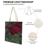 yanfind Great Martin Canvas Tote Bag Double Flower Plant Rose Geranium white-style1 38×41cm