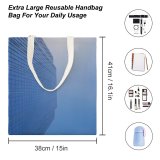 yanfind Great Martin Canvas Tote Bag Double Building City High Rise Town Urban Office Architecture Riverside Chicago Usa white-style1 38×41cm
