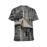 yanfind Adult Full Print T-shirts (men And Women) Aged Architecture Attract Basilica Building Cathedral Catholic Church Column Construction Decor