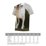 yanfind Adult Full Print T-shirts (men And Women) Adorable Portrait Canidae Chair Cute Dog Face Human's Friend Camera