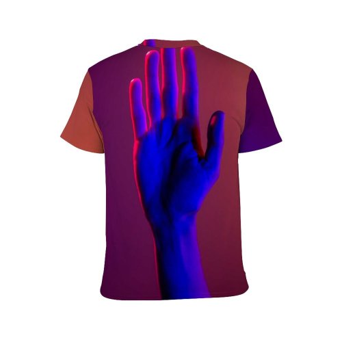 yanfind Adult Full Print T-shirts (men And Women) Communication Space Departure Electric Light Fingers Friendly Gesture Goodbye Hands