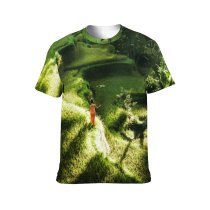 yanfind Adult Full Print T-shirts (men And Women) Aerial Botany Breathtaking Calm Destination Drone Ecosystem Female Field Foliage Forest