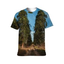 yanfind Adult Full Print T-shirts (men And Women) Atmosphere Sky Bovine Cattle Cloudy Space Countryside Cow Daytime Direction From