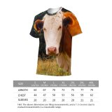 yanfind Adult Full Print T-shirts (men And Women) Agriculture Beef Calf Cow Farm Farming Farmland Field Grass Graze Land Meadow