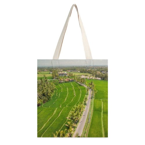 yanfind Great Martin Canvas Tote Bag Double Field Grassland Outdoors Countryside Paddy Jl Raya Pejeng Kawan Tampaksiring Kabupaten Gianyar white-style1 38×41cm