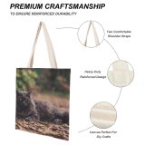 yanfind Great Martin Canvas Tote Bag Double Cat Pet Atlanta United States Grey Woodland Forest Leaves Leaf Portrait Autumn white-style1 38×41cm